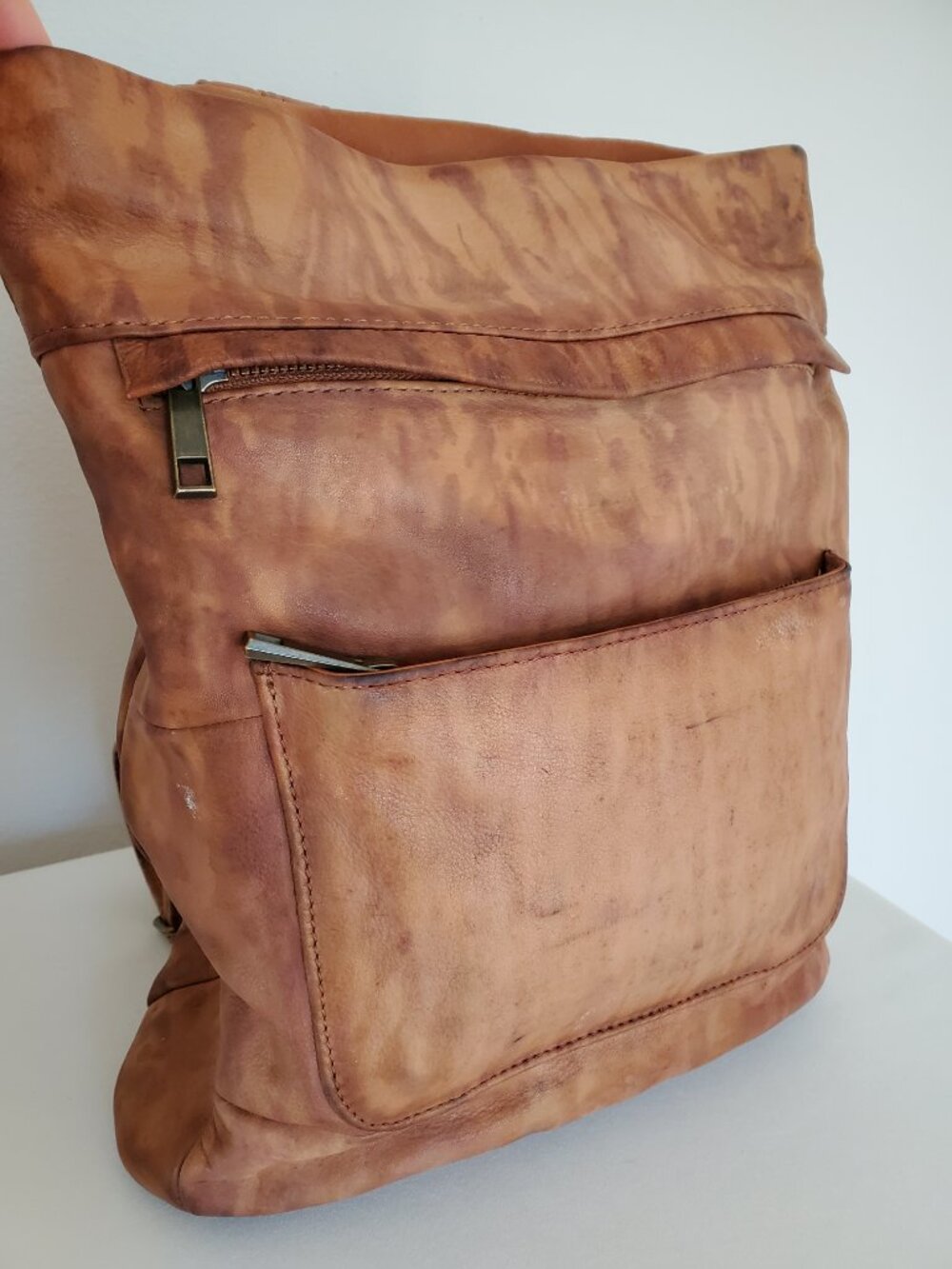 Aspen backpack messenger bag purse tan brown beige unisex travel carryon cowgirl